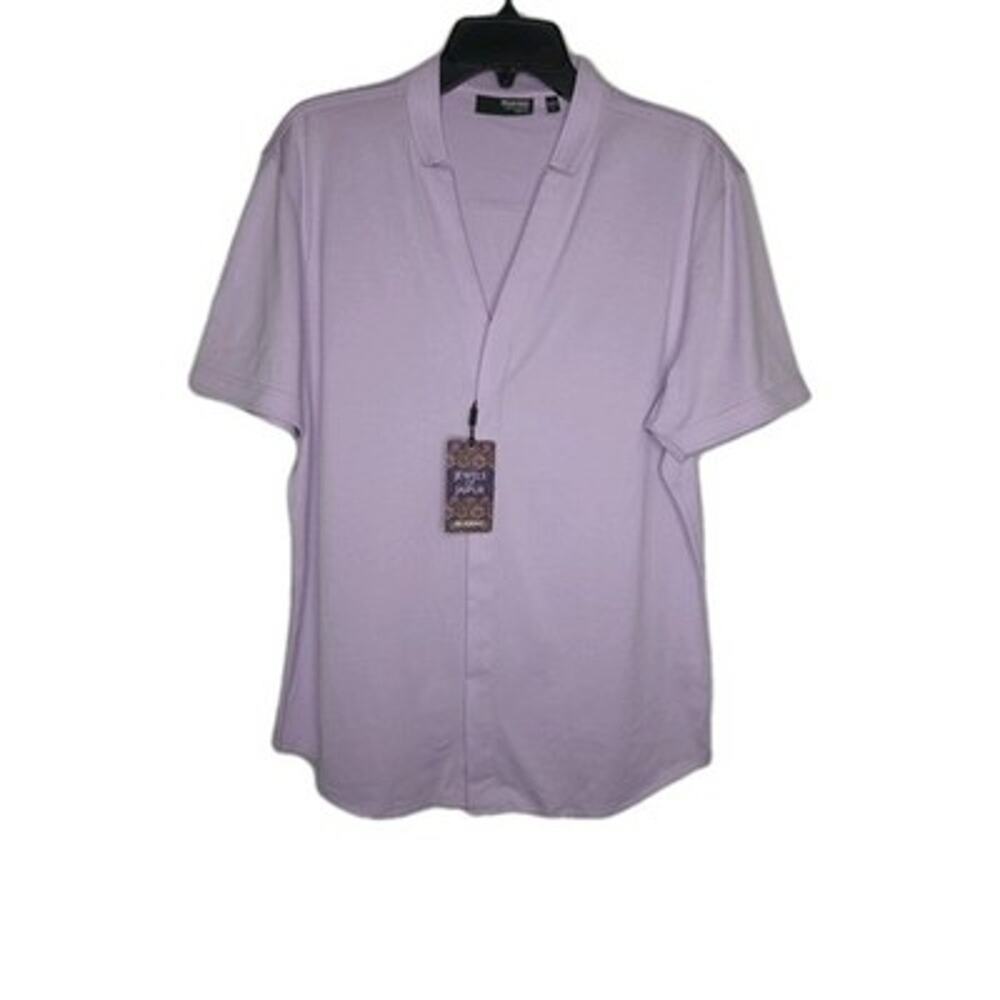 Murano Liquid Luxury Mens SZ L Lavender Shirt Jewels Of Jaipur Slim Fit Stretch